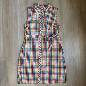 Tommy Hilfiger Blue Red Sheath Dress Sleeveless